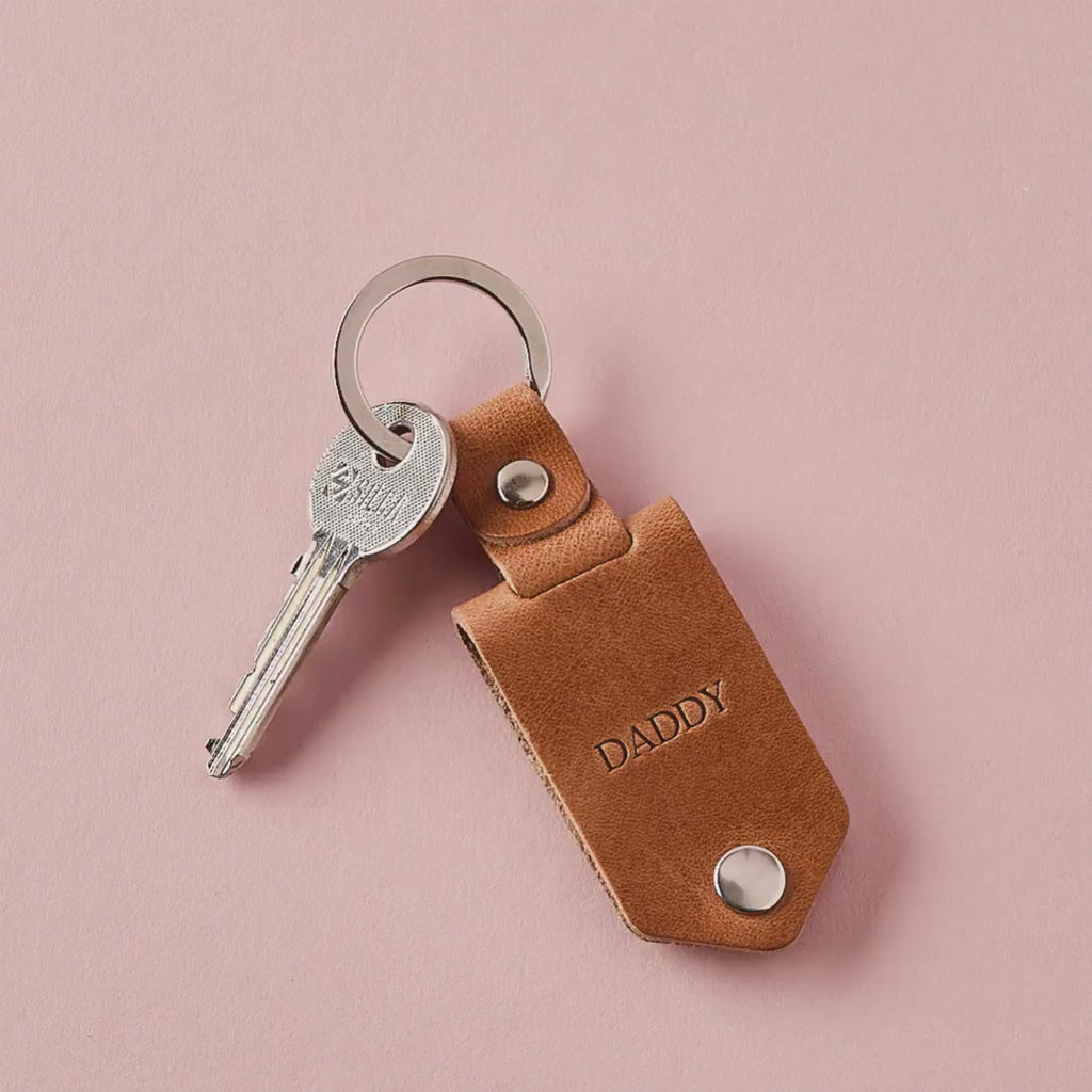 Personalized Leather Multi Four Photo Keychain