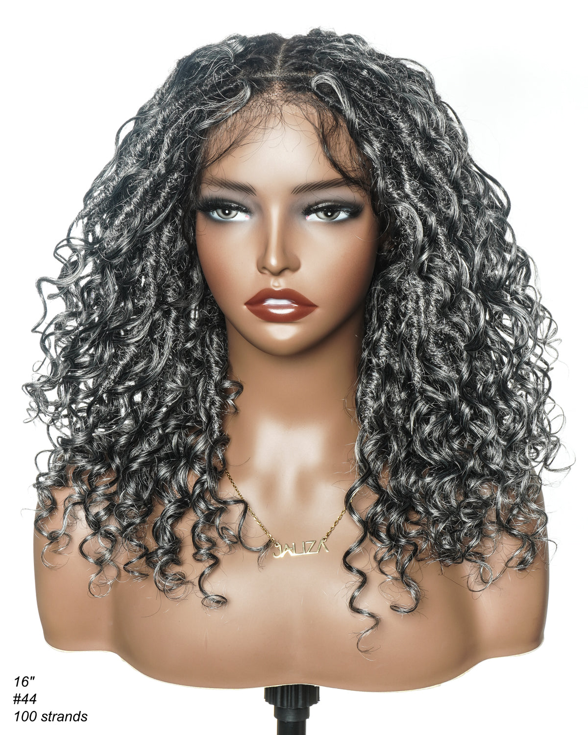Lola - 16" Pre Bleached HD Full Lace Boho Locs Wig With Human Hair Boho Curls