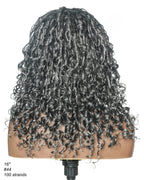 Lola - 16" Pre Bleached HD Full Lace Boho Locs Wig With Human Hair Boho Curls