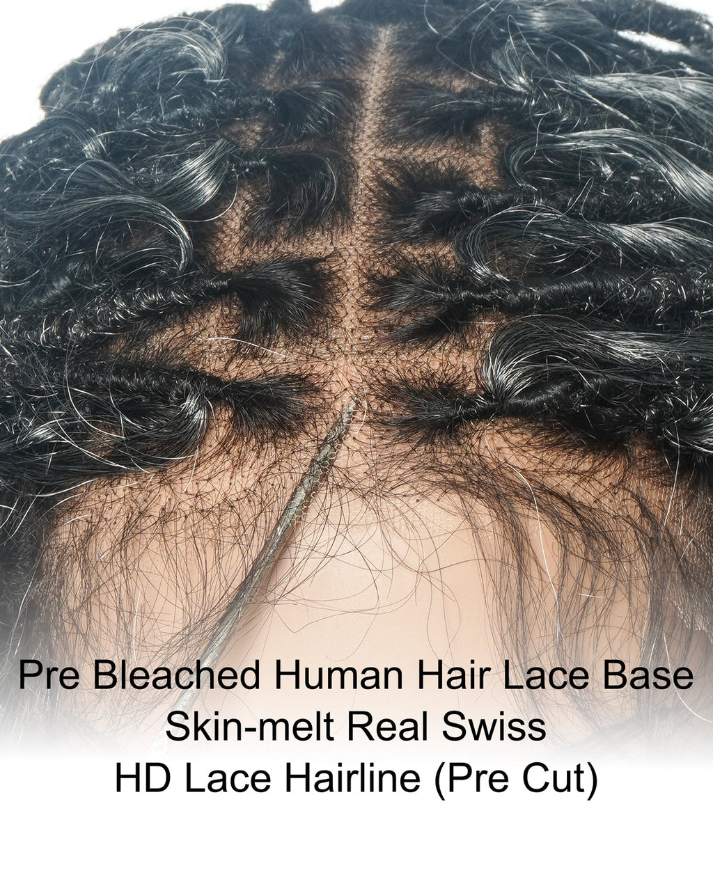 Lola - 16" Pre Bleached HD Full Lace Boho Locs Wig With Human Hair Boho Curls