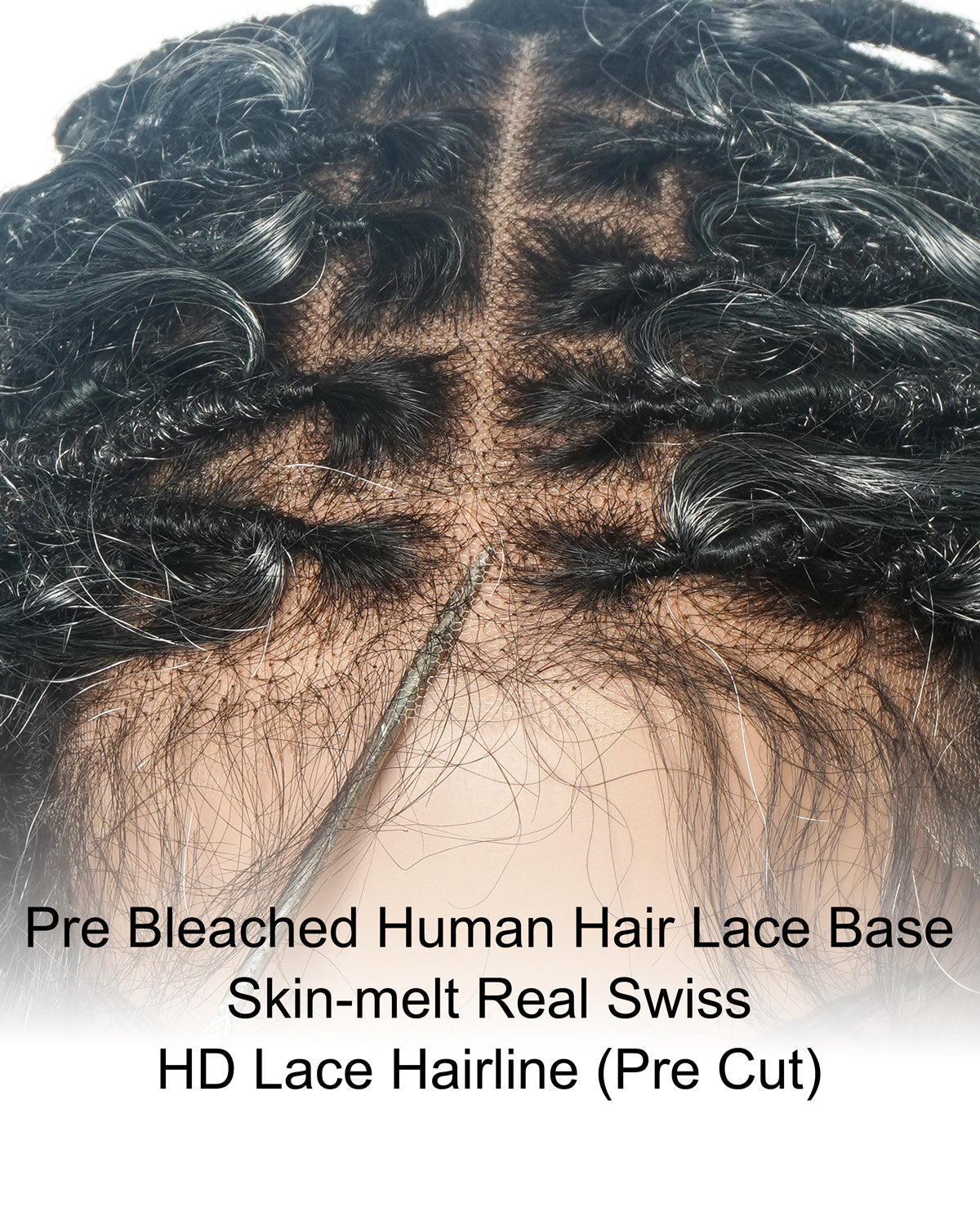 Lola - 16" Pre Bleached HD Full Lace Boho Locs Wig With Human Hair Boho Curls