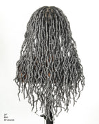 Salon-Level Knotless Locs HD Full Lace 24" 80 Strands Braided Wig