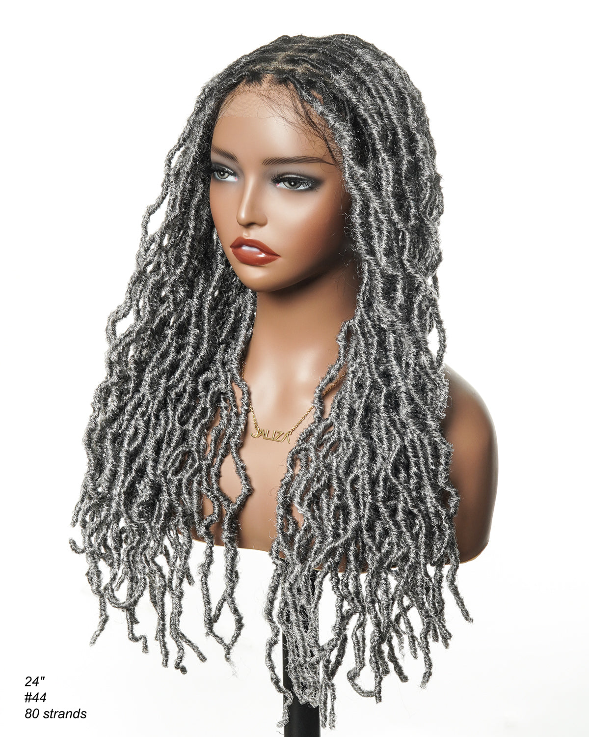 Salon-Level Knotless Locs HD Full Lace 24" 80 Strands Braided Wig