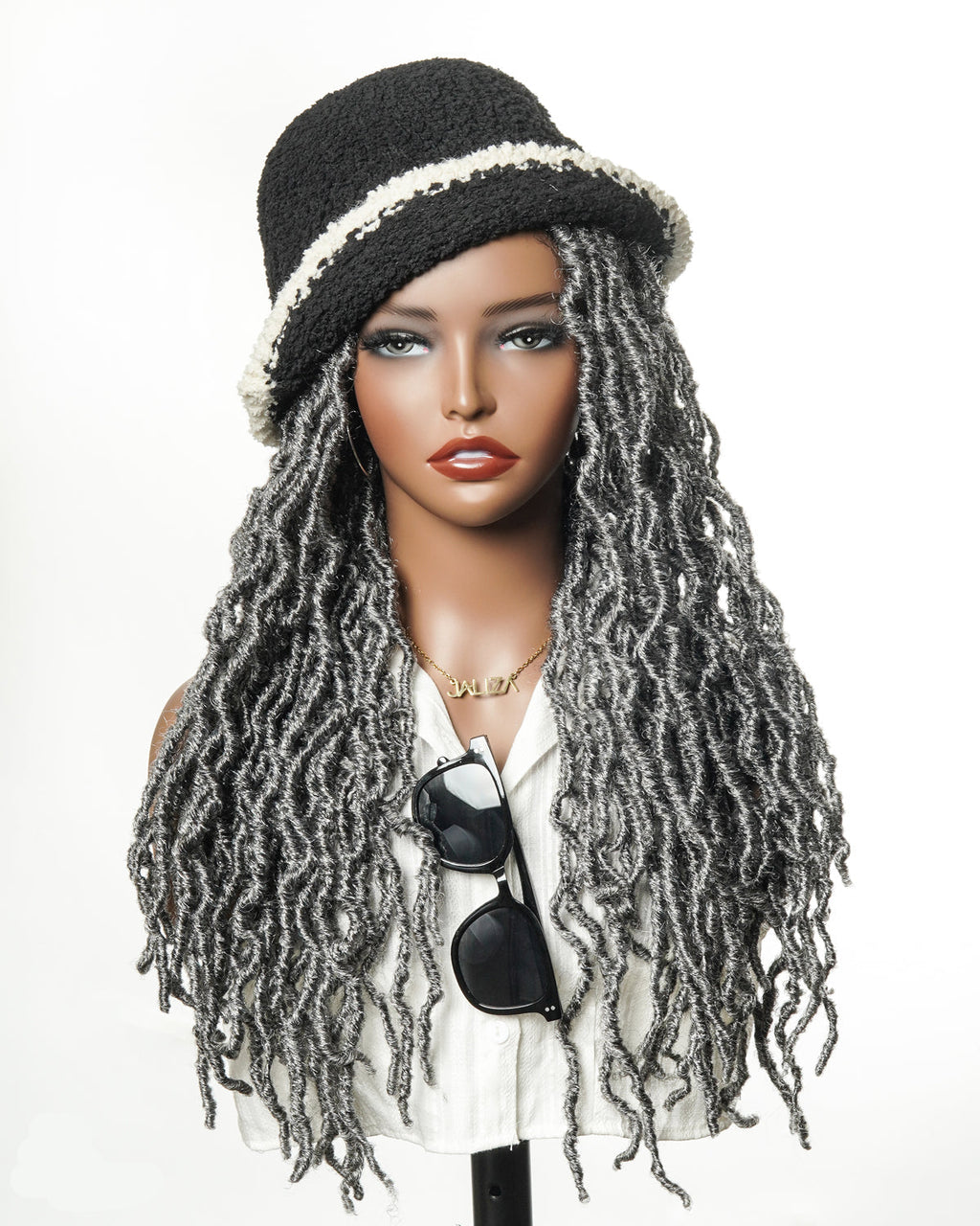 Salon-Level Knotless Locs HD Full Lace 24" 80 Strands Braided Wig