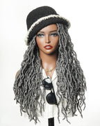 Salon-Level Knotless Locs HD Full Lace 24" 80 Strands Braided Wig