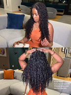 Kiki - 24" HD Full Lace Lightweight Human Hair Curls Boho Box Braided Wig