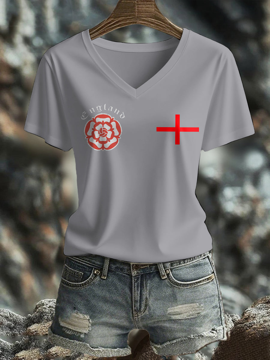 Women's England Football Lover It's Coming Home 2026 Printed T-shirt