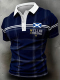 Men's Scotland Football Lover Printed Casual Tops