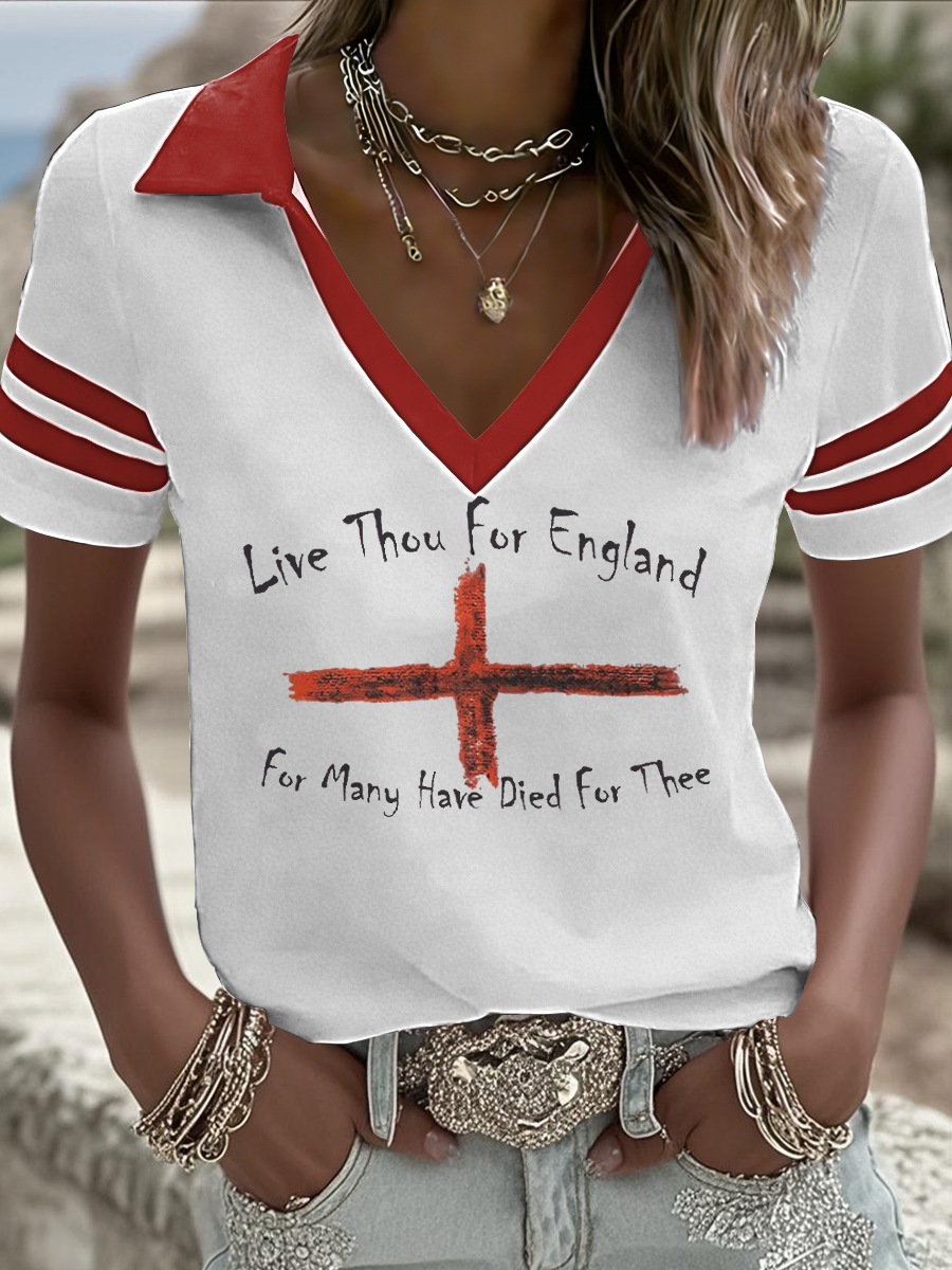Women's England Rugby Lover Printed Tops