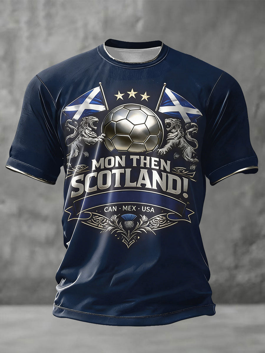 Men's Scotland Football Lover Printed T-shirt