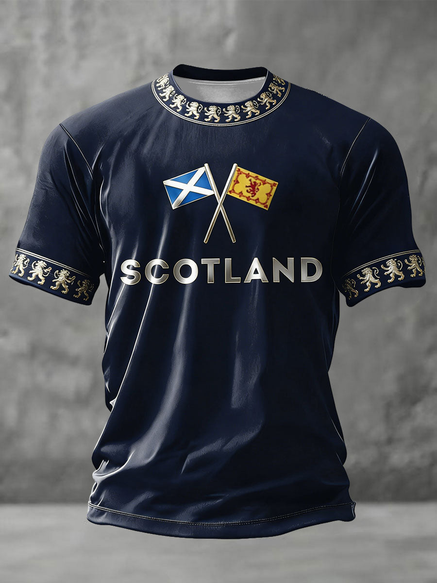 Men's Scotland Football Lover Printed T-shirt