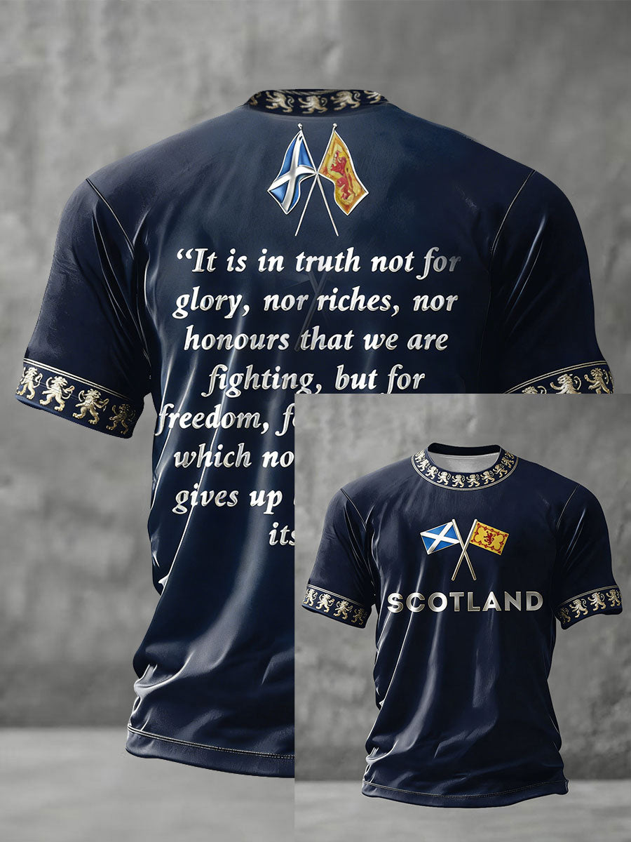 Men's Scotland Football Lover Printed T-shirt
