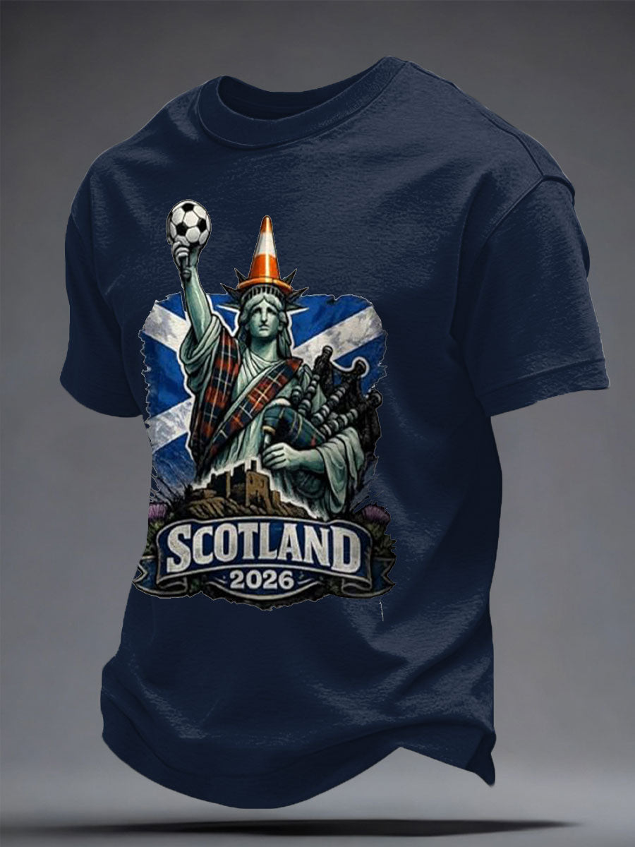 Men's Scotland Football Lover Printed T-shirt