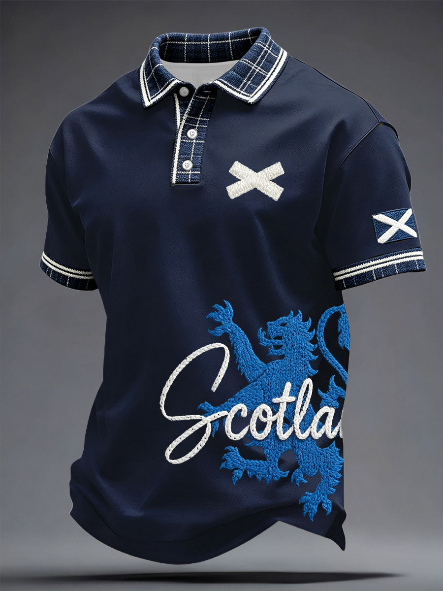 Men's Scotland Football Lover Printed Casual Tops