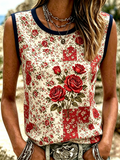 Women's Floral Print Vests