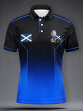 Women's UK Football Lover Scotland Printed three buttons short sleeve