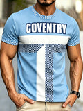 Men's Cov City Checkerboard Art Printed T-shirt