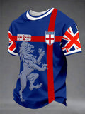 Men's British Football Casual Printed Unisex T-shirt