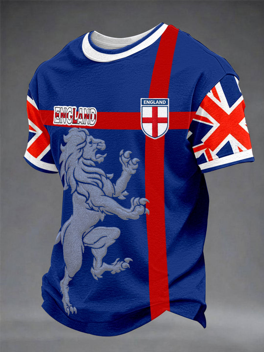 Men's British Football Casual Printed Unisex T-shirt