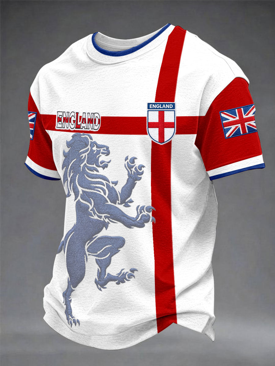 Men's British Football Casual Printed Unisex T-shirt