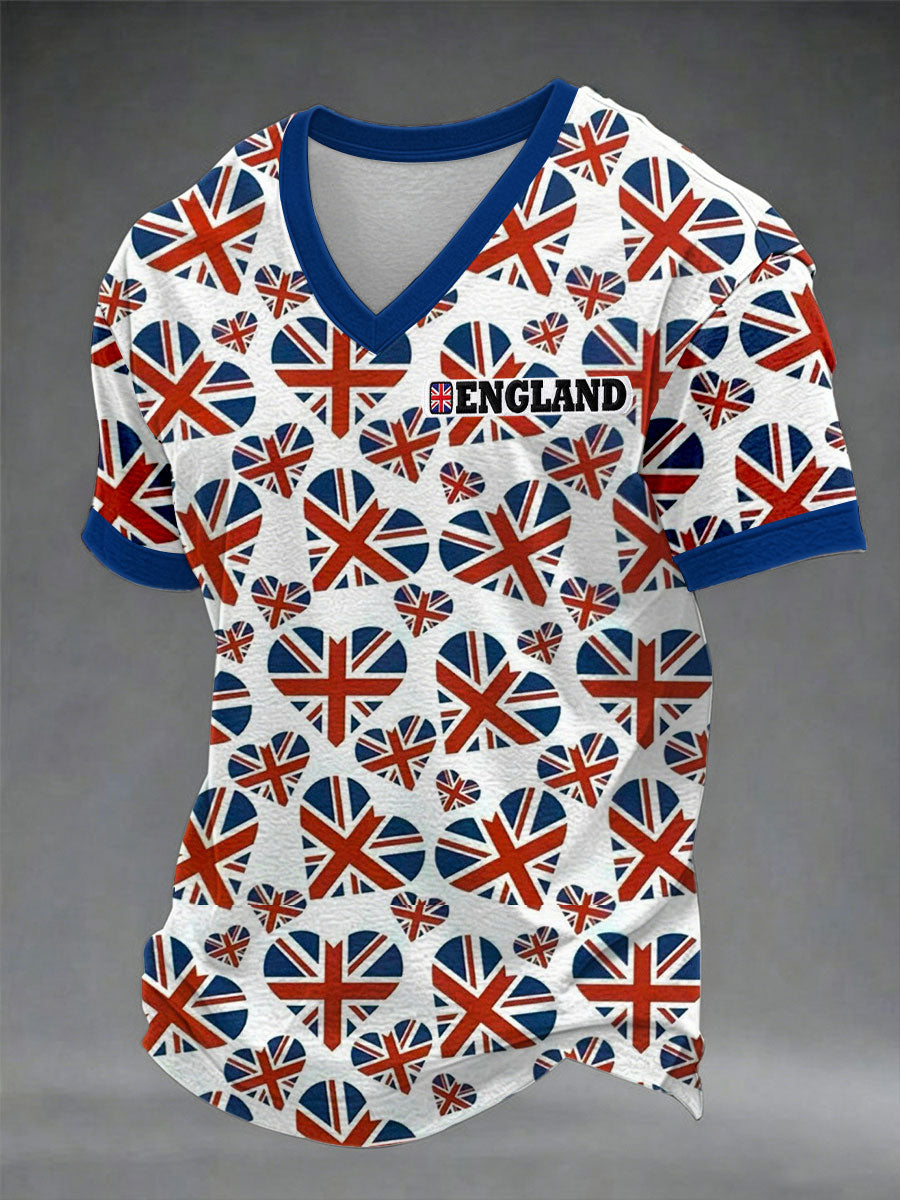 Men's British Football Casual Printed Unisex T-shirt