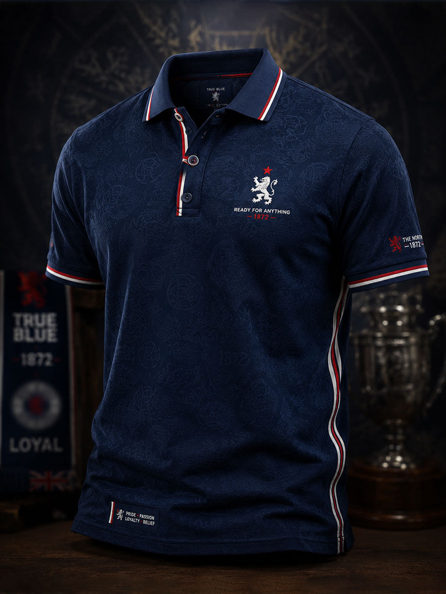 Men's Scotland Football Blue Lover Printed Casual Tops