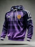 Men's UK Football Lover Scotland Printed Velvet Raglan Hoodie