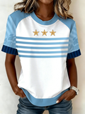 Women's Manchester Football Lover Blue City Printed T-shirt