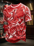 Men's Gift For Soccer Fans Print Casual Tee