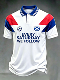 Men's Scottish Soccer Fan Print polo shirt