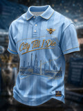 Men's Manchester Football Lover City&Bee Art Printed Casual Tops
