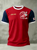 Men's UK Football Lover England Printed short sleeves t-shirt