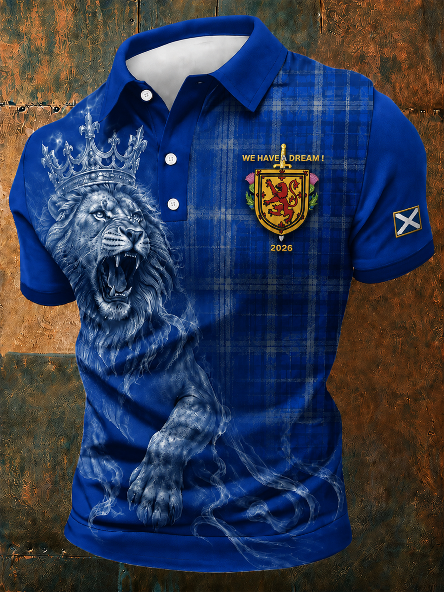 Men's UK Football Lover Scotland Printed polo shirt