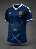 Men's Scotland Printed V-neck T-shirt