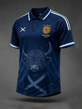 Men's Scotland Printed three buttons shoulder sleeve
