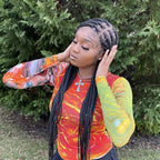 36" Pre Bleached Human Hair HD Lace Lightweight Knotless Box Braided Wig 100 Strands