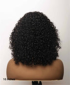 14" Glueless 100% Virgin Human Hair Afro Curly Bob Wig (for US Market Only)
