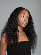 Raina - Bora Bora Human Hair Wet & Wavy Curls Pre Bleached HD Full Lace Boho Braided Wig