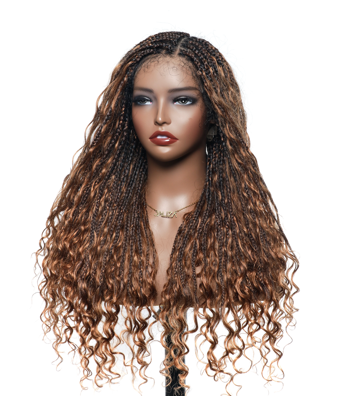 Pre Bleached Human Hair Lace Base 24" HD Full Lace Human Hair Curls Boho Box Braided Wig