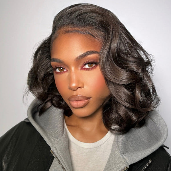 Layered Cut Pre-Styled Wear Go Wigs Pre Cut 13x4 HD Lace Glueless Wig With High Density Bomb Look